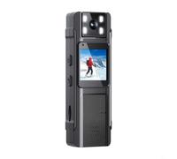 BEAZOOM Caméra d'action HD 1080p avec objectif rabattable à 180° et enregistrement 10 heures, caméra magnétique portable pour application de la loi et randonnée