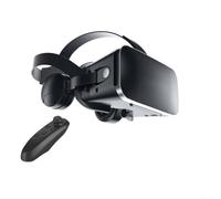 BEAZOOM Casque 3D VR pour téléphones portables, lunettes et appareils de réalité virtuelle, visionneuse de films et de jeux immersifs avec manette de jeu, noir