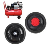 BEAZOOM Compresseur d'air silencieux de 12,7 cm, antichoc et antidérapant pour roulettes en plastique avec vis, ouverture de 16 mm, couvercle rouge