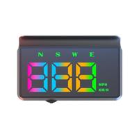 BEAZOOM Compteur de vitesse GPS HUD de voiture avec affichage numérique de 7,6 cm pour grande police KM/H pour commutateur MPH pour luminosité automatique USB et lecture