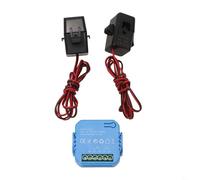 BEAZOOM Compteur d'énergie WiFi compatible avec tension en temps réel, courant et facteur de puissance, alarme sonore intégrée, pince de gestion électrique domestique à double canal (2CT)