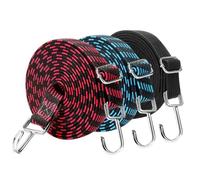 BEAZOOM Corde élastique de 4 m avec crochets, pour bagage élastique robuste pour vélo, moto, voiture, porte-bagages de toit, sangle extensible noire