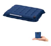 BEAZOOM Coussin de siège de camping gonflable portable de 7 cm d'épaisseur ultra léger avec bande de sécurité (bleu foncé)