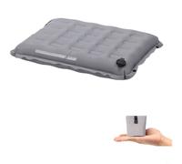 BEAZOOM Coussin de siège de camping gonflable portable de 7 cm d'épaisseur ultra léger avec bande de sécurité (gris)