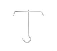 BEAZOOM Crochet à rôtir en acier inoxydable pour barbecue en plein air, friteuse, support de levage pour poignée robuste, argenté, 22,9 x 218,4 cm