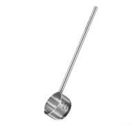 BEAZOOM Cuillère à huile chaude à long manche en acier inoxydable, cuisinez avec de l'huile chaude en toute sécurité et facilement sans vous brûler les mains, facile à nettoyer (petite)