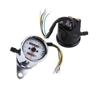 BEAZOOM DC 12V pour Moto Compteur de Vitesse Numérique Odomètre Jauge 160km/h avec Phare Indicateur Neutre pour Vélo Noir