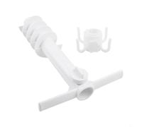 BEAZOOM Ensemble d'ancrage de sable et crochet de suspension pour parasol de plage, support à visser en plastique, auvents et tentes, blanc (1 ensemble)