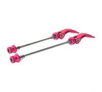 BEAZOOM Ensemble de brochettes à dégagement rapide en alliage d'aluminium pour vélos pliants CNC avant 145 mm et arrière 180 mm, noir (rouge)