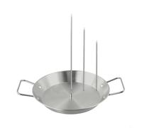 BEAZOOM Ensemble de brochettes verticales en acier inoxydable avec plaque de gril, 3 pics et différentes longueurs, grilles rotatives Shawarma et Al Pastor