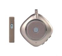 BEAZOOM Ensemble haut-parleur et micro de traduction IA sans fil, interprète multilingue, voyage et apprentissage, pour un design compact de 6 cm, batterie étendue (doré)