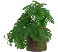 BEAZOOM Faux feuillage Monstera en pot imprimé en 3D, plante verte artificielle réaliste pour accessoires photo de mariage et espaces intérieurs (C)