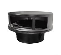 BEAZOOM Grille d'aération en acier inoxydable 304 avec moustiquaire - Résistante aux intempéries - Pour intérieur et extérieur - Noir - 80 mm