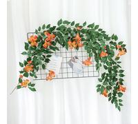 BEAZOOM Guirlande de fleurs artificielles de 185 cm, guirlande de lierre vert réaliste pour intérieur, plafond, décoration de jardin (B)