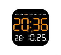 BEAZOOM Horloge numérique multifonction avec télécommande, grand écran LED, affichage de la température, date, jour, minuteur de compte à rebours de 99 minutes, luminosité à 10 niveaux, suspension