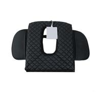 BEAZOOM Housse noire pour console centrale 2019-2026, pour accoudoir en cuir synthétique souple avec élastique sécurisé (avec poche)