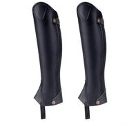BEAZOOM Jambières équestres, en microfibre et cuir avec sangle de pied, pour cavaliers alternatifs, noir (S)