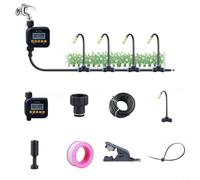 BEAZOOM Kit d'arrosage automatique réglable à 360° avec minuterie, système d'irrigation goutte à goutte pour jardin, tuyau de 12 mm et ensemble d'arrosage (15 m)