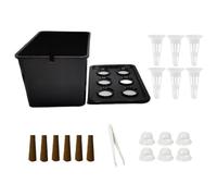 BEAZOOM Kit de culture hydroponique d'intérieur avec système de culture d'eau auto-arrosant avec tasses à germer pour herbes aromatiques gain de place Blanc