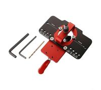 BEAZOOM Kit de gabarit de forage à charnière en alliage d'aluminium de 35 mm, armoire pour porte de perçage de porte avec embout de 2 mm et butée de profondeur planches de 15 à 25 mm