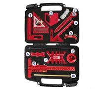 BEAZOOM Kit de mesure pour le travail du bois avec règle d'angle carré et tracé, outils de marquage en alliage d'aluminium pour menuiserie, ensemble portable dans boîte de rangement, 290 mm, rouge (10