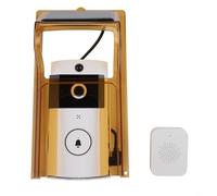 BEAZOOM Kit de sonnette vidéo solaire sans fil avec couvercle résistant aux intempéries, interphone WiFi 2,4 G pour porte d'entrée, vision nocturne et conversation bidirectionnelle (avec sonnette)