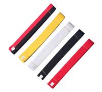BEAZOOM Lot de 2 ceintures de taekwondo pour arts martiaux, ceinture de karaté en coton, 2,8 x 4,1 cm, couture pour entraînement d'adultes (pour rouge/jaune/blanc/noir)