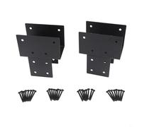 BEAZOOM Lot de 2 connecteurs de colonne de tonnelle robustes de 8,9 x 8,9 cm, support de capuchon de poteau avec trous pré-percés pour structures de jardin extérieures