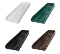BEAZOOM Lot de 2 extensions de gouttière en PVC avec design bosse pour dérivation du débit d'eau, clous de sol et plaque d'adaptation, marron