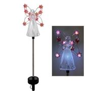 BEAZOOM Lot de 2 lampes solaires anges de jardin, pour piquet LED à changement de couleur, résistant aux intempéries, décoration extérieure allée, souvenir
