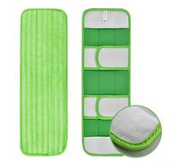 BEAZOOM Lot de 2 serpillères réutilisables en microfibre pour Swiffer Sweeper XL, recharges de nettoyage de sol humide et sec, bois dur, carrelage, stratifié, linoléum, vinyle, vert, 45 x 15 cm