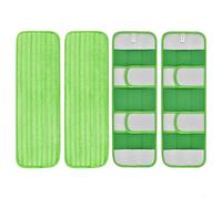 BEAZOOM Lot de 2 serpillères réutilisables en microfibre pour Swiffer Sweeper XL, recharges de nettoyage de sol humide et sec, bois dur, carrelage, stratifié, linoléum, vinyle, vert, 45 x 15 cm