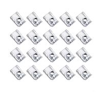 BEAZOOM Lot de 20 écrous en forme de U - En métal plaqué zinc - M5 M6 M8 - Haute force de serrage pour panneaux de véhicules et appareils électroménagers