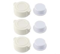 BEAZOOM Lot de 3 bouchons de valve d'échappement et pour piscines Intex - Pour pièces de rechange n° 10043 et 10044 - Bouchon de vidange à visser avec lave-linge de piscine hors sol de 91,4 cm et plus