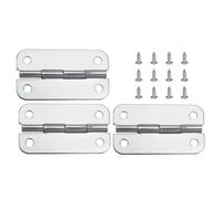 BEAZOOM Lot de 3 charnières et vis de refroidissement en acier inoxydable 304 pour coffres à glace rectangulaires igloo jusqu'à 165 litres, couvercle en métal durable, pièces de rechange argentées