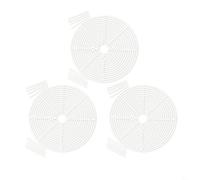 BEAZOOM Lot de 3 couvertures de sol pour pots de fleurs avec découpe centrale et piquets pour empêcher les animaux de compagnie et tout-petits de déranger les plantes (blanc - M)