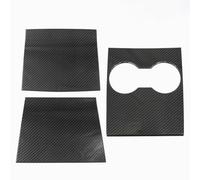 BEAZOOM Lot de 3 garnitures de console centrale en fibre de carbone ABS pour Tesla Model 3/Y 2017-2020, panneau décoratif intérieur noir