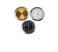 BEAZOOM Lot de 3 horloges à quartz lumineuses de 40 mm pour tableau de bord et grille d'aération de voiture, pour décoration intérieure de bateau, doré