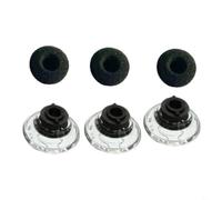 BEAZOOM Lot de 3 paires d'embouts souples en silicone avec inserts en éponge pour écouteurs Plantronics pour Legend UC, noir et transparent (A)