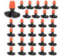 BEAZOOM Lot de 30 buses d'arrosage 3 voies résistantes aux UV Débit réglable avec verrouillage anti-fuite Tube 4/7 mm Arrosage de jardin