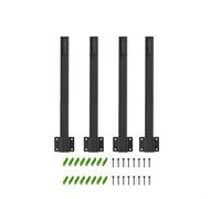 BEAZOOM Lot de 4 supports de poteau lumineux robustes avec crochets à clipser, support en métal peu encombrant pour accrocher des lumières sur un mur, un avant-toit, une terrasse, un café, une