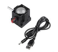 BEAZOOM Microscope LED USB réglable Source de lumière anneau lampe pour instruments optiques vidéo monoculaire biologique Noir rechargeable (B)