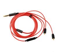 BEAZOOM MMCX Câble d'écouteurs avec micro, 20 fils de cuivre sans oxygène 1,2 m Câble audio de rechange pour XBA Z5 SE215 SE425 SE535 SE846 UE900 (rouge)