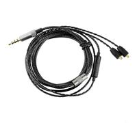BEAZOOM MMCX Câble d'écouteurs avec micro, 20 fils de cuivre sans oxygène 1,2 m Câble audio de rechange pour XBA Z5 SE215 SE425 SE535 SE846 UE900 (Noir)