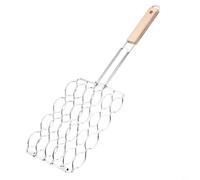 BEAZOOM Panier à saucisses pour barbecue, grille en fer plaqué pour flammes nues, outil de barbecue de 57 cm pour hot-dogs et brats, passe au lave-vaisselle