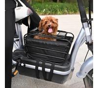BEAZOOM Panier avant de vélo électrique pour animaux domestiques, en acier au carbone robuste pour transport de chien pour chat avec couvercle à clipser, pour pied de lit E-Scooter Charge de 20 kg