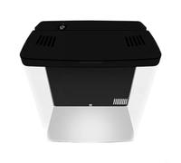 BEAZOOM Petit aquarium de bureau avec lumière LED multicolore - Pompe silencieuse à trois étapes de filtration pour Betta Goldfish Crevettes et petites créatures aquatiques (noir)