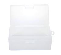 BEAZOOM Petit étui de rangement rectangulaire transparent en plastique avec couvercle, multi-usages, pour cartes d'identité, cartes bancaires, photos, perles, travaux manuels, dimensions 16 x 88 x 6