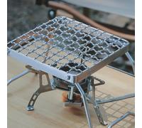BEAZOOM Petite grille de camping pliable, support de feu de camp en acier inoxydable 201, grille portable pour barbecue en plein air randonnée