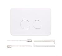BEAZOOM Plaque de chasse d'eau moderne pour Geberit All, pour couvercle de réservoir à double bouton pour UP300 UP320, facile à installer, 246 mm (blanc)